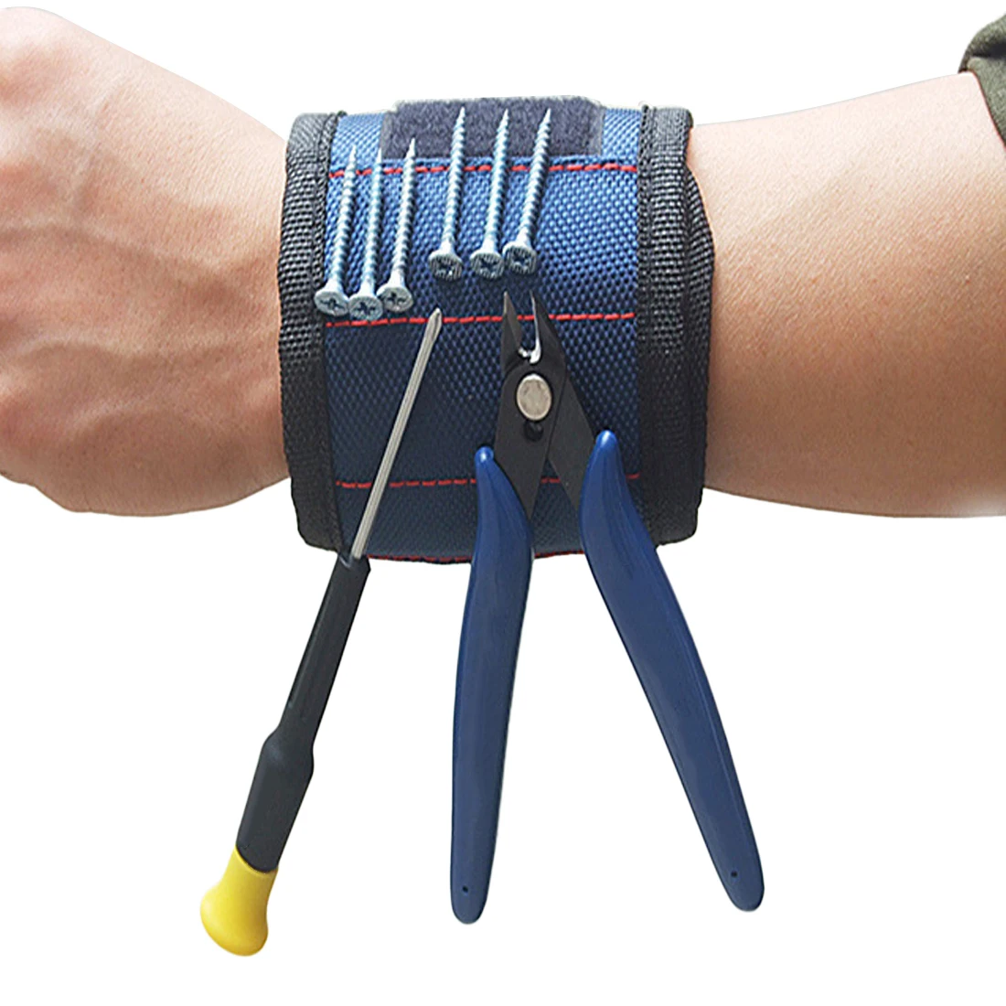 

Магнитный браслет с сильными магнитами для крепления винтов, браслет для ногтей, ремень для поддержки инструментов электрика, 3 цвета