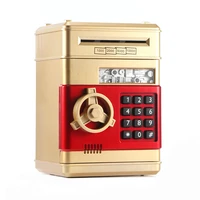 electronic piggy bank atm password money box cash coins saving atm bank safe box auto scroll paper banknote gift for kids