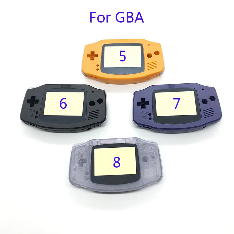 5 шт., новинка, для GBA, корпус, корпус, оболочка, чехол, крышка+ защита для объектива экрана+ наклейка для Gameboy Advance, Игровая приставка GBA