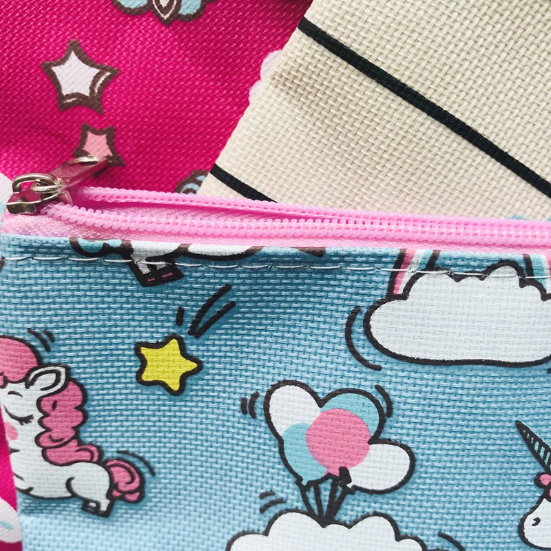 1 Холщовая Сумка для документов A4 с милым радужным единорогом сумка ручек деловой