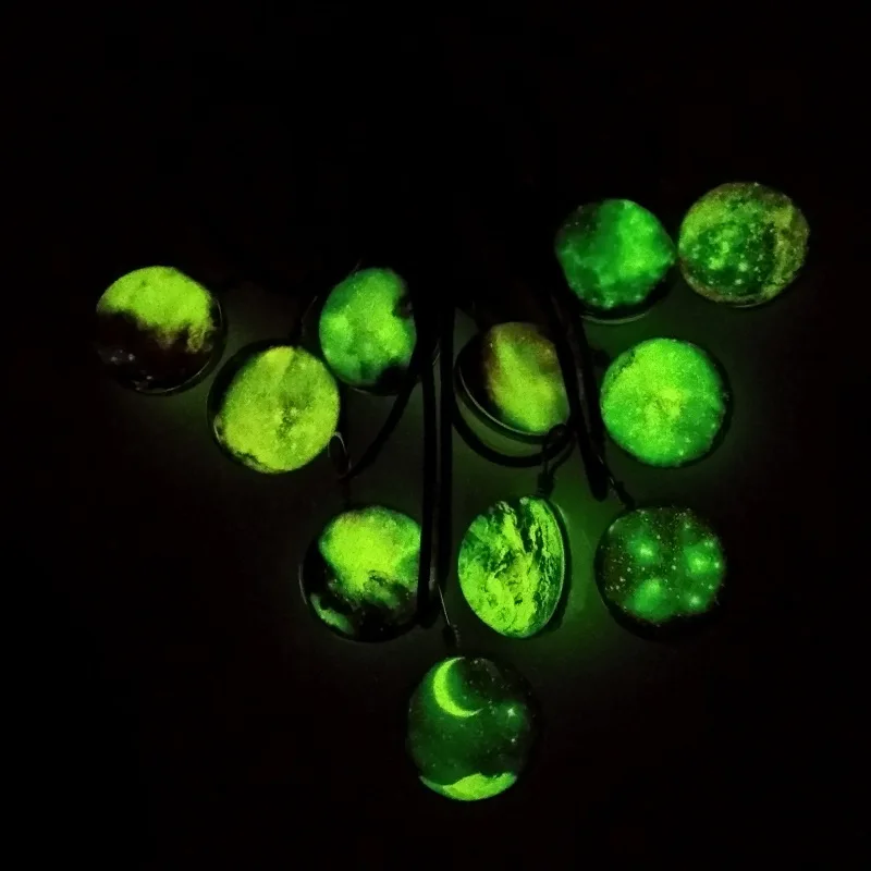 Vintage Glass Ball Earth Design Long Necklace Simple Luminous Pendants &amp necklaces Men And Women Bijoux Fashion Jewelry |