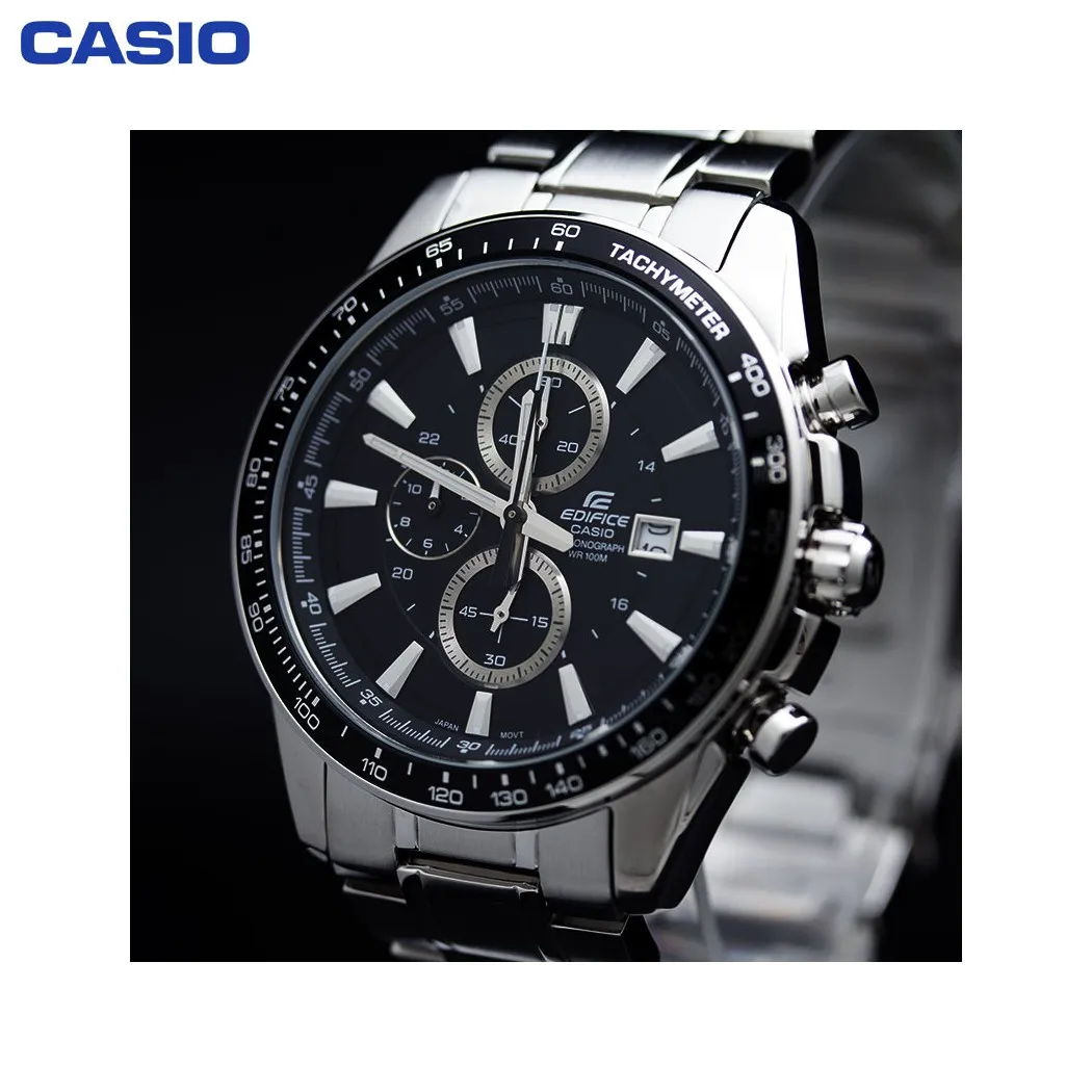 Наручные часы Casio EF 547D 1A1 мужские с кварцевым хронографом на браслете|Мужские