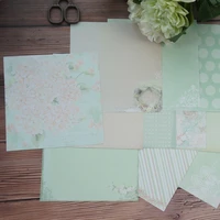 24 sheets diy 12 style 15 215 2cm light green flower theme craft paper as scrapbooking creative paper diy handmade gift use