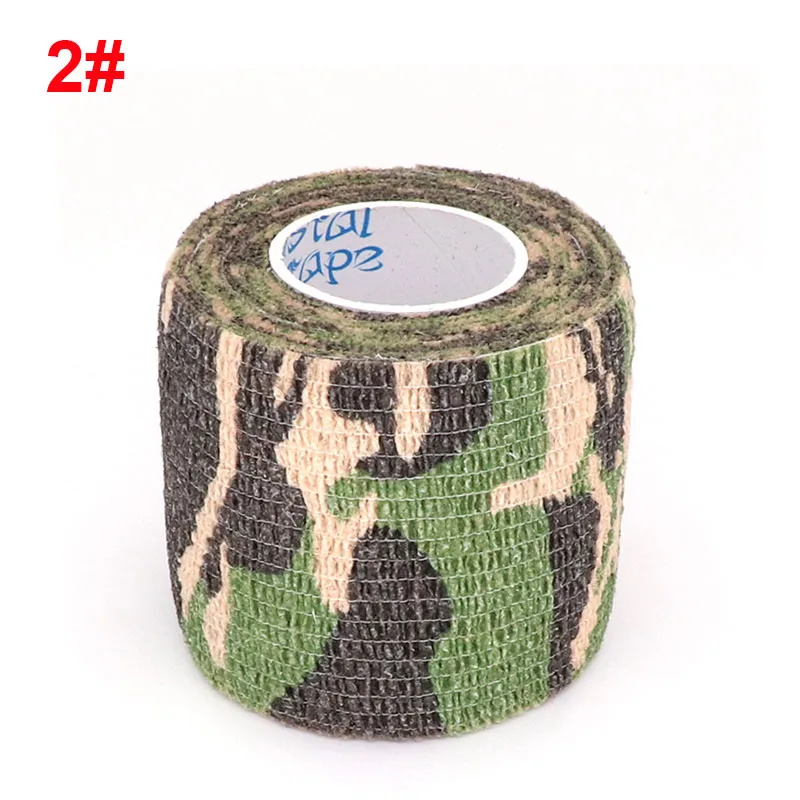 2 camouflage 4,5 М камуфляж эластичный Обёрточная бумага ленты охота Маскировка Elastoplast самоклеющиеся спортивные протектор колена палец лодыжки спортивная повязка - Цвет: 2 camouflage