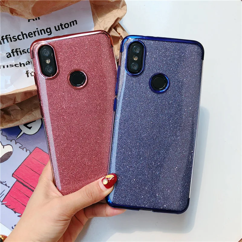 Блестящий силиконовый чехол из ТПУ 2 в 1 для XiaoMi A2 A1 5X 6X RedMi 6 Pro S2 Note 7 мягкий милый Mi