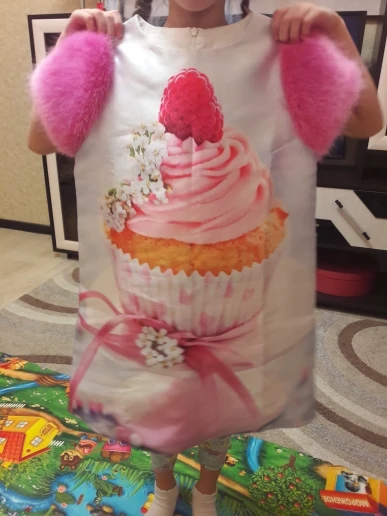 baby Girls Dress 2018 The cake print fashion Spring/Autumn faux fur sleeve best Toddler Kids Dresses Children Clothing | Детская одежда