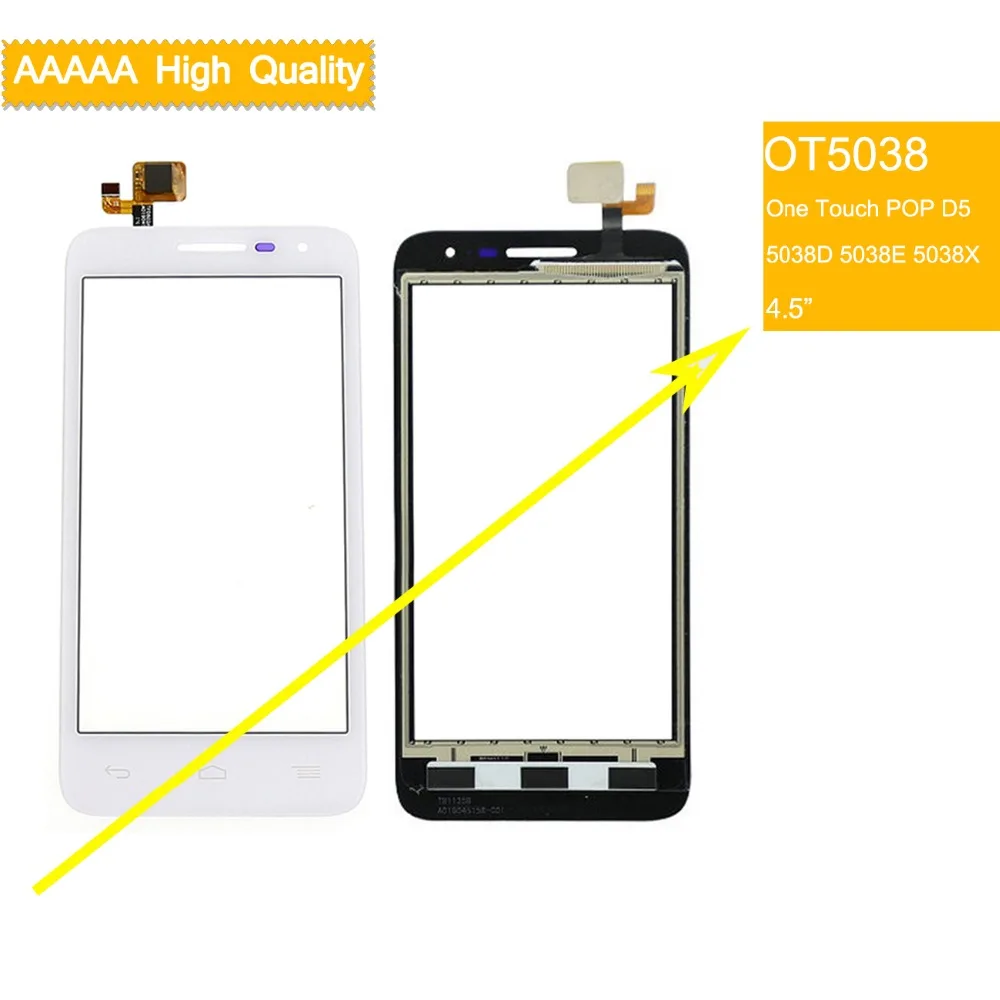 Сенсорный экран 5038 дюйма для Alcatel One touch POP D5 5038D 5038E 5038X OT5038 сенсорный с цифровым