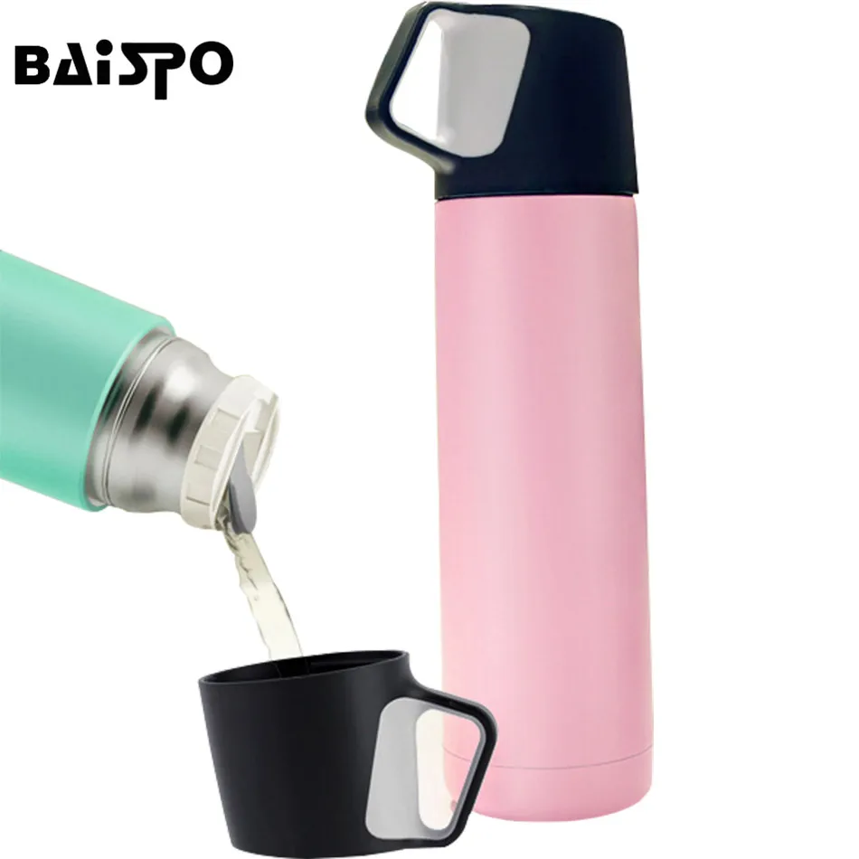 Термос BAISPO 350 мл/500 мл термос из нержавеющей стали портативный lVacuum бутылка для