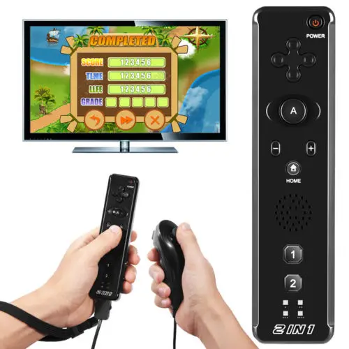 2 в 1 движения плюс пульт дистанционного управления + Nunchuck Лер для Nintendo Wii