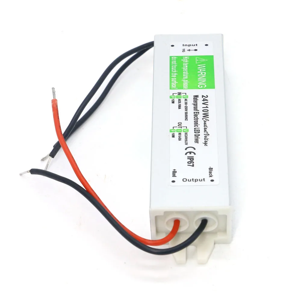 DC 24V источник питания светодиодный драйвер Водонепроницаемый IP67 трансформатор AC