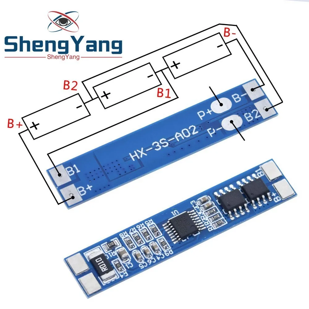 ShengYang 3S 12V 8A Защитная плата зарядного устройства для литий ионных 18650 литиевых