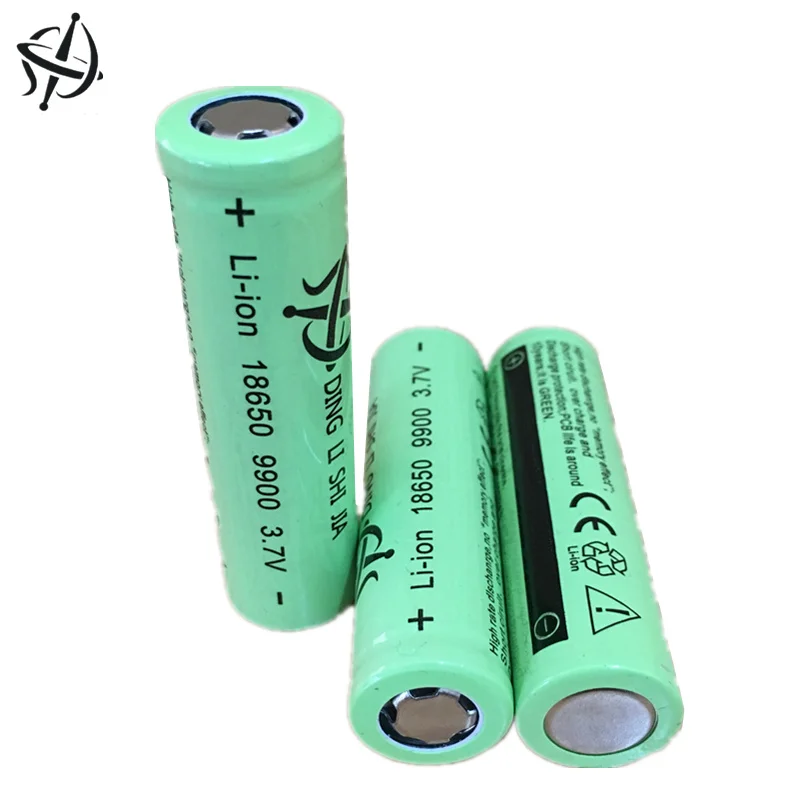 DING Ли Ши Цзя PT 4 шт 18650 Батарея 9900 mah Перезаряжаемые Высокая емкость 3 7 V литий