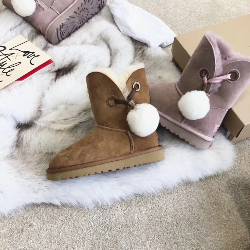 Высококачественные зимние сапоги в Европе 2019 натуральная овчина 100% Натуральная