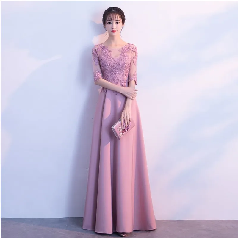 Ruthshen/ длинные платья для выпускного вечера Vestidos De gala Largos с аппликацией, сексуальные платья с коротким рукавом, дешевые праздничные платья элегантные платья De Soiree