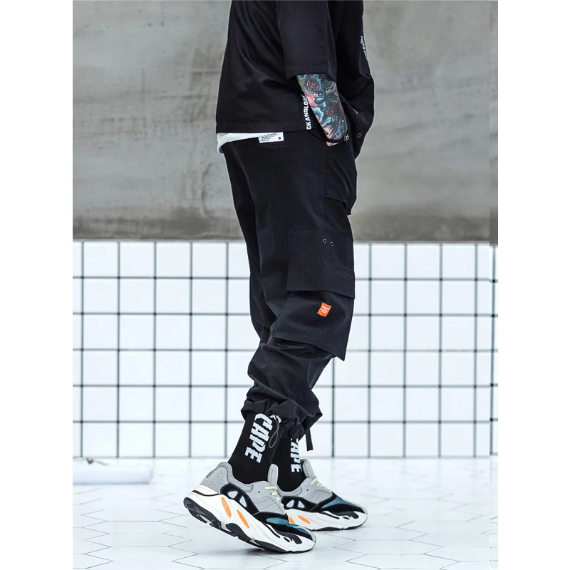 UNCLEDONJM брюки шаровары с карманами мужские повседневные мешковатые джоггеры