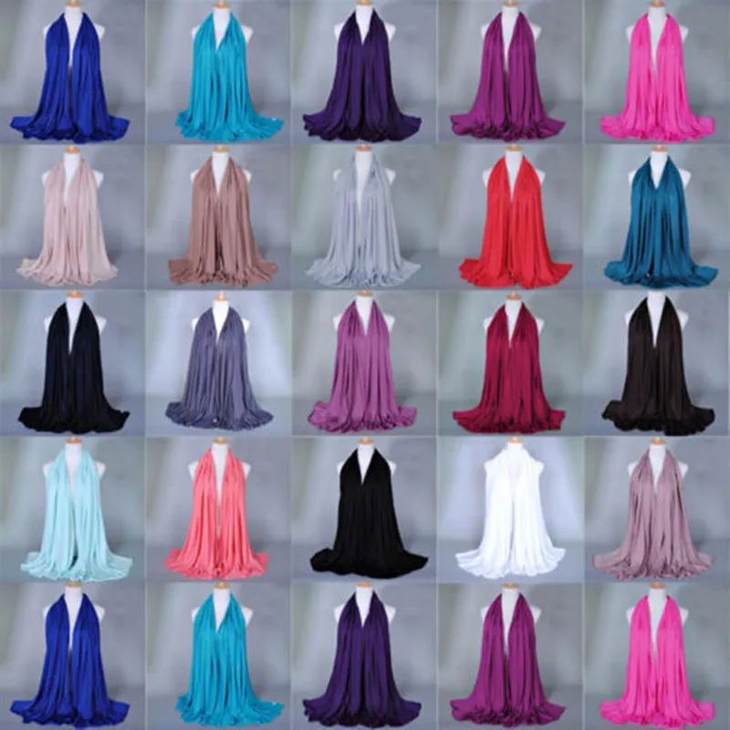 Для женщин Мода шифон длинный шарф мусульманский хиджаб арабских Обёрточная