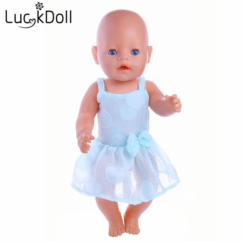 LUCKDOLL фиолетовое и синее платье для 18 дюймов американские кукольные аксессуары