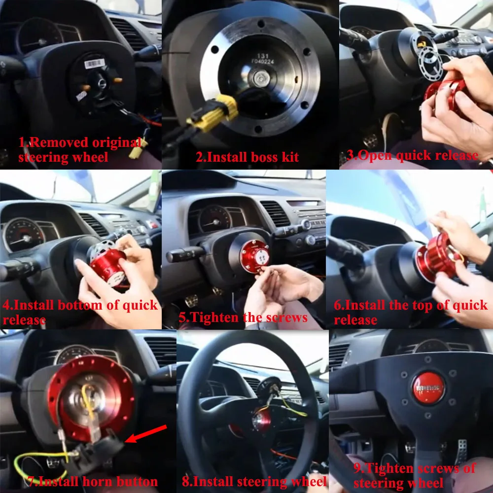 Гоночный автомобиль рулевое колесо Quick Release концентратор адаптер Boss комплект Настоящее углеродное волокно алюминий Руль Quick Release 12 болтов