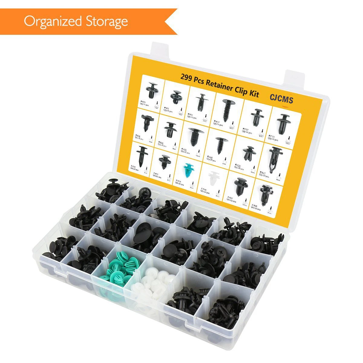 

299pcs Car Push Retainer Kit Door Panel Trim Clips Rivets With Fastener Remover For Dodge Journey Magnum Nitro Stratus Viper