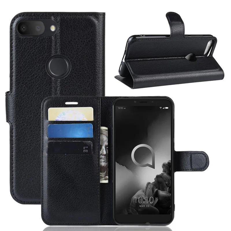 Чехол для Alcatel 1 S 5 дюймовый роскошный откидной бумажник из искусственной кожи с