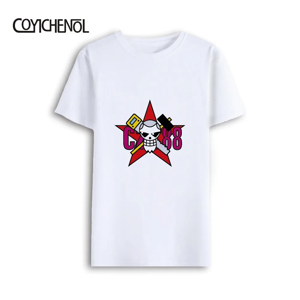

One piece logo o-neck Modal cosplay Anime Monkey D Luffe Print tee man plus size T-shirt S-4XL COYICHENOL