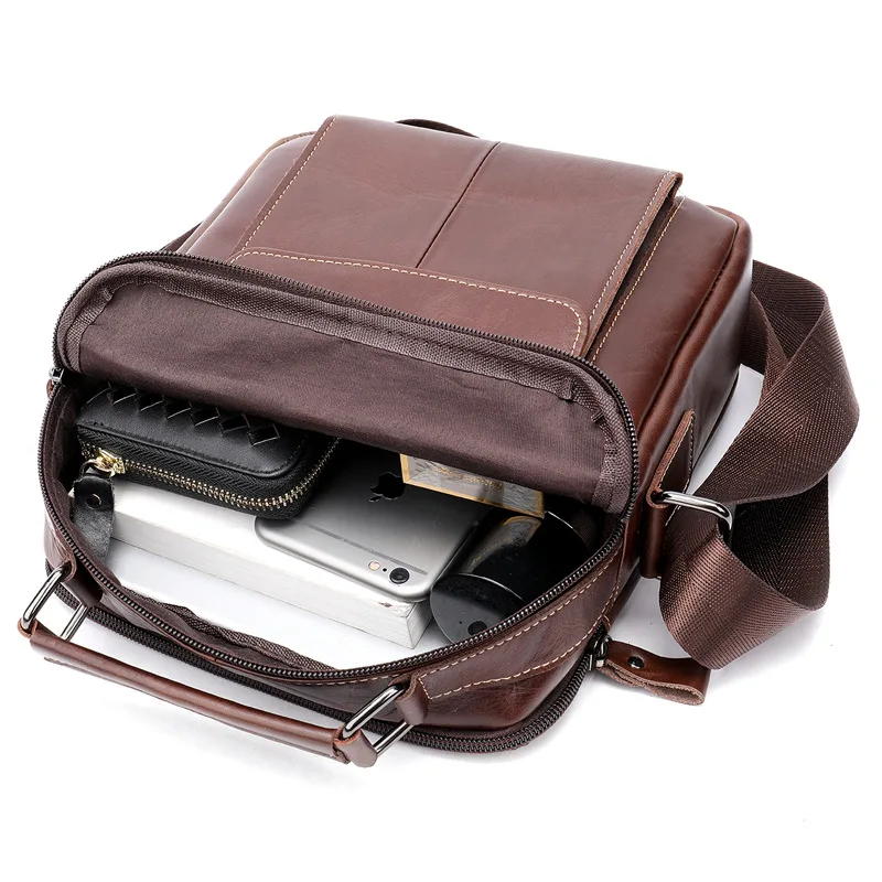 Сумка на плечо мужская из 100% натуральной воловьей кожи роскошный винтажный