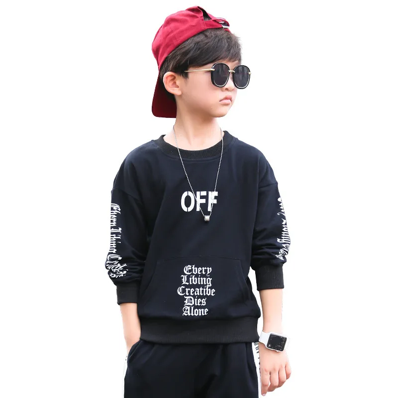 2018 Spring Autumn Children Wear Long Sleeved Sweater Sport Pants Two Sets For Boy | Детская одежда и обувь