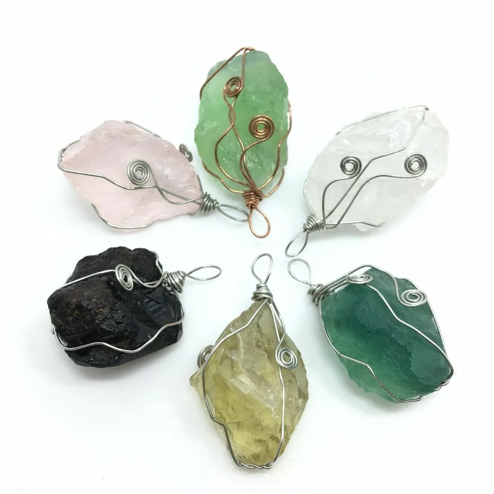 Натуральный кристалл кварц необработанный драгоценный камень подвески