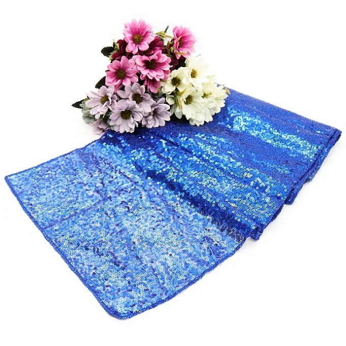 royal blue 30*275 см Высококачественная скатерти с пайетками бегун Свадебная блестящая подвеска Свадебная вечеринка Рождественское украшение Золотое и Серебряное шампанское Тиффани - Цвет: royal blue