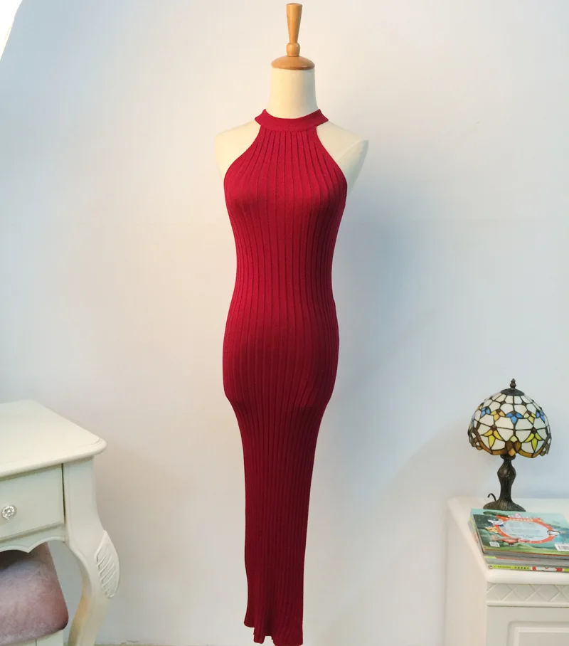 Женское трикотажное платье свитер без бретелек|autumn winter|sheath dresssweater dress |