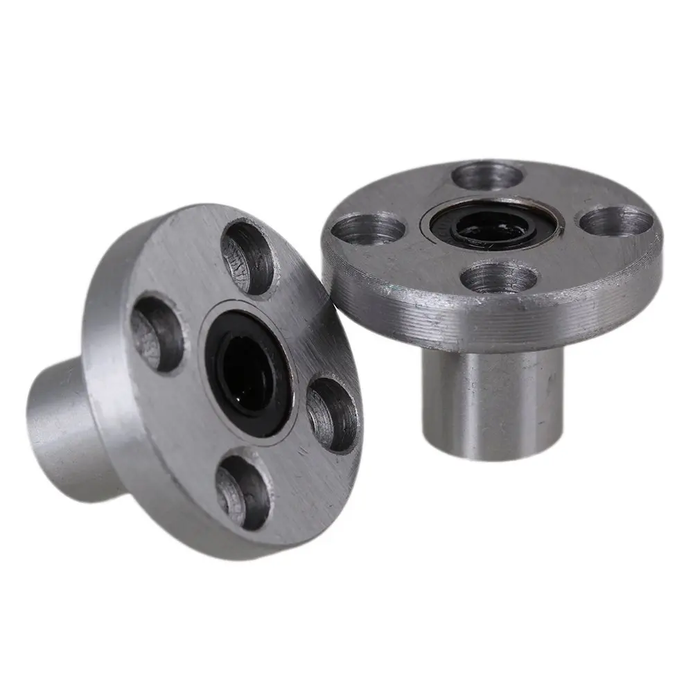 Серебряный фрезерный станок с ЧПУ LMF6UU Круглый фланцевый линейный подшипник 19 мм x