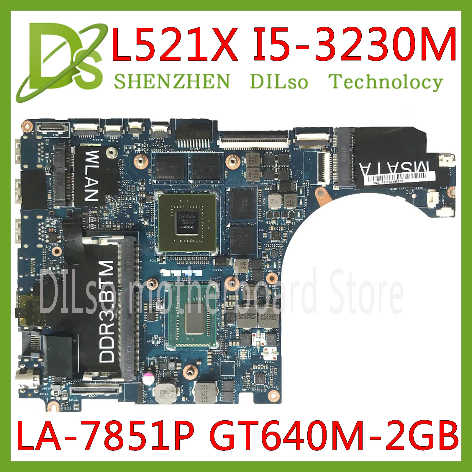 Preise KEFU QBL00 LA-7851P Motherboard FÜR Dell XPS 15 L521X Laptop Motherboard I5-3230M DDR3L GT640M 2GB Vollständig Getestet 100% Arbeit