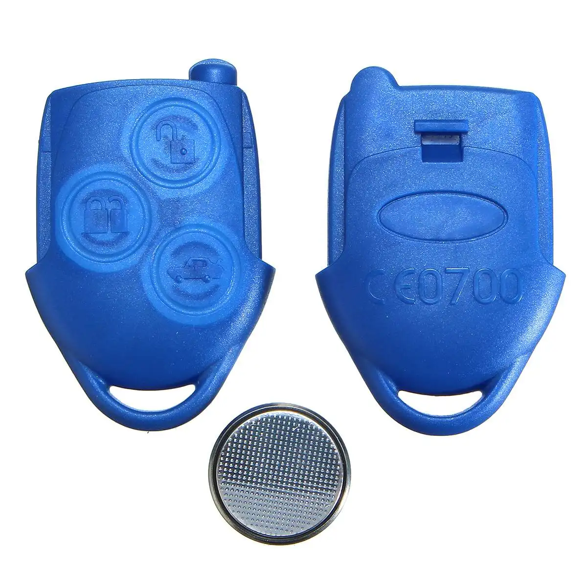 Button Blue 3 дистанционного брелока чехол с батареей для Ford Transit MK7