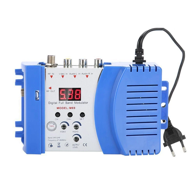 Профессиональный цифровой Vhf Uhf Rf модулятор Av к Avto ТВ конвертер адаптер