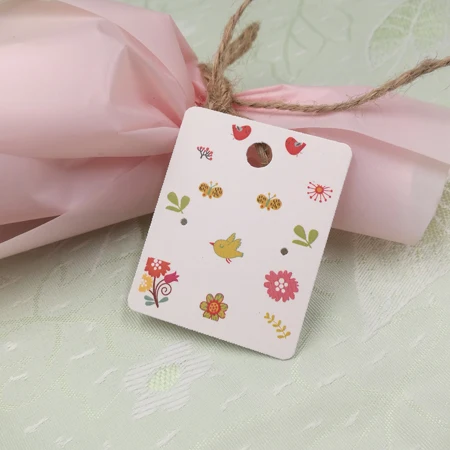 100pcs cards Горячая Распродажа 100 шт./лот 5X4 см серьги Модные ювелирные изделия красочные карты Органайзер бирки DIY ручной работы серьги гвоздики Упаковка карты - Цвет: 100pcs cards