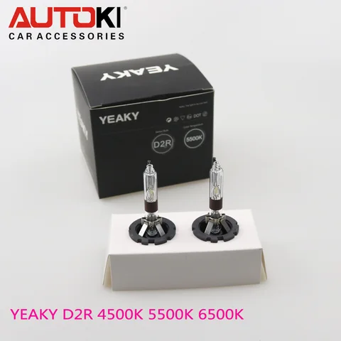 Ксеноновая лампа Autoki Yeaky 35 Вт, 12 В, сменные галогенные лампы 4500K, 5500K, 6500K