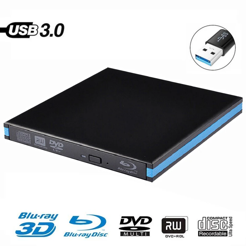 DVD Плеер Bluray Burner USB 3 0 Внешний оптический привод для ноутбуков ПК HP ACER с поддержкой