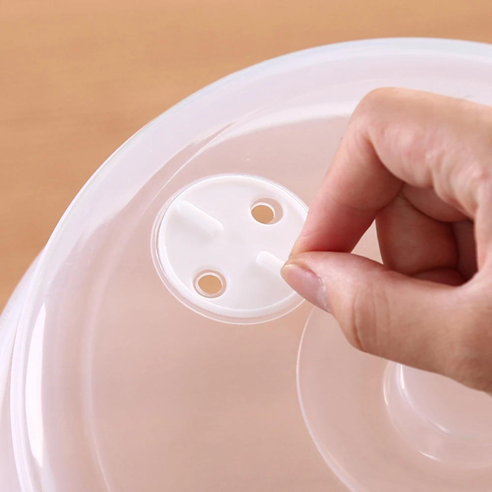 Microwave Cooking Plate Cover Food Dish Lid Ventilated Steam Vent For Kitchen | Дом и сад