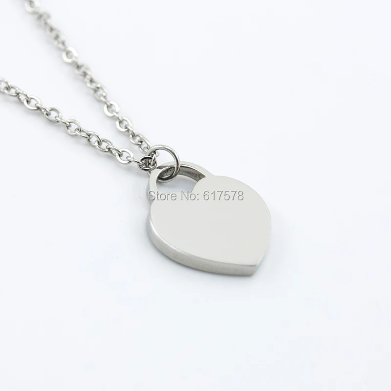 50 шт ювелирные изделия гладкие двухсторонние полированные сердца бирка кулон с