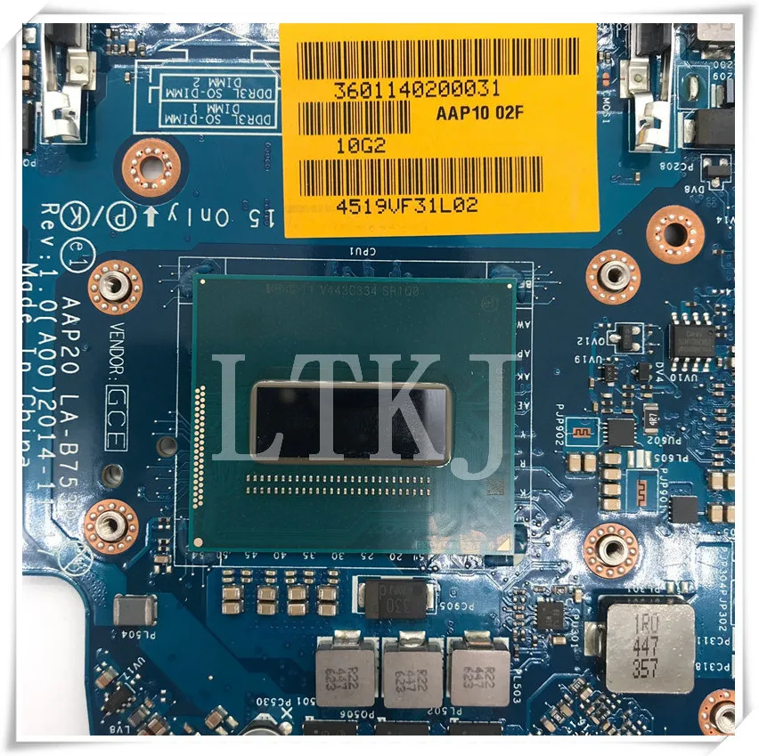 Высокое качество для 17 R2 материнская плата ноутбука 00C5MH 0C5MH CN-00C5MH AAP20 LA-B753P с SR1Q0