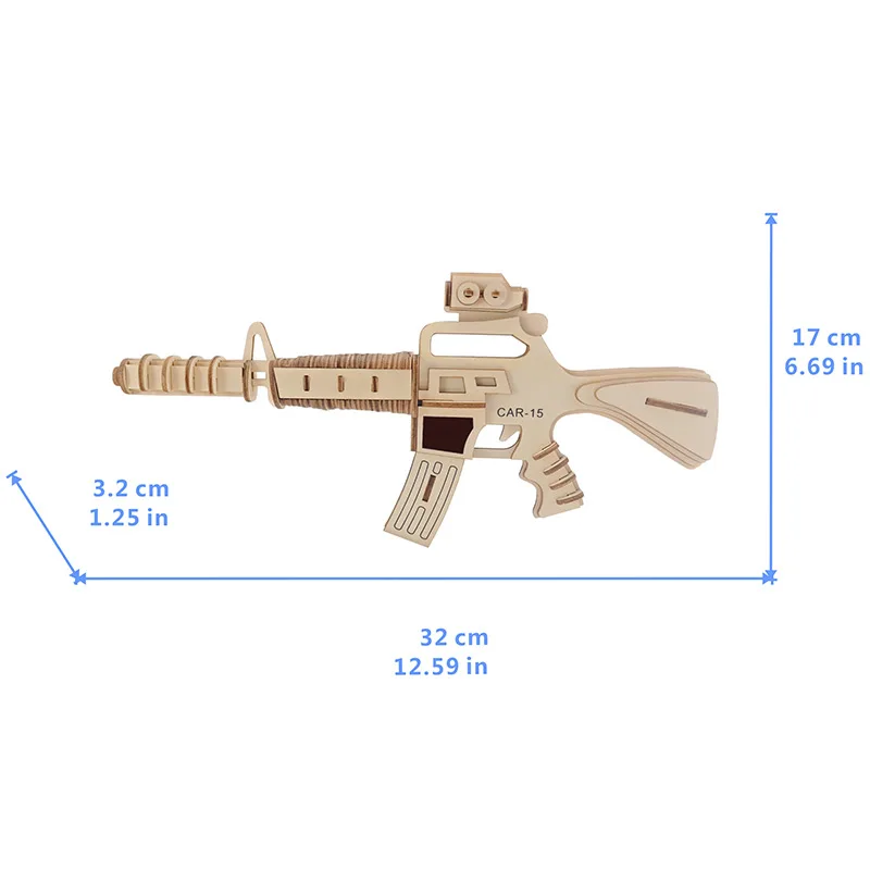 Type 1 DIY AK47/M4A1/карабины/Револьвер пулемет Модель 3d деревянная головоломка игрушечный пистолет детский Набор для творчества ручная работа деревянная игрушка для подарков - Цвет: Type 1