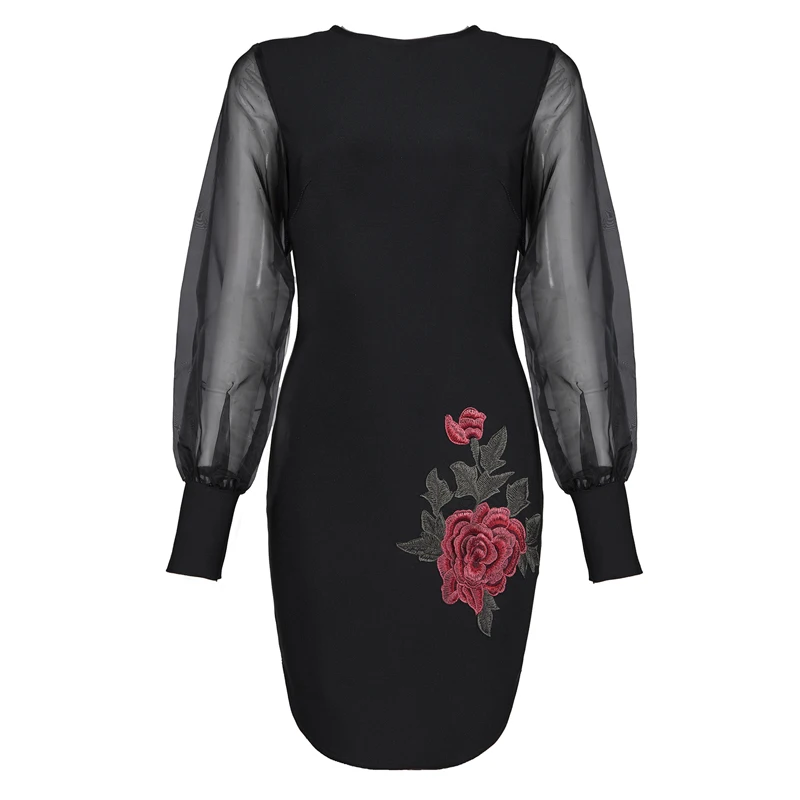 INDRESSME сексуальное платье бодикон с рисунком мини платья круглым вырезом для