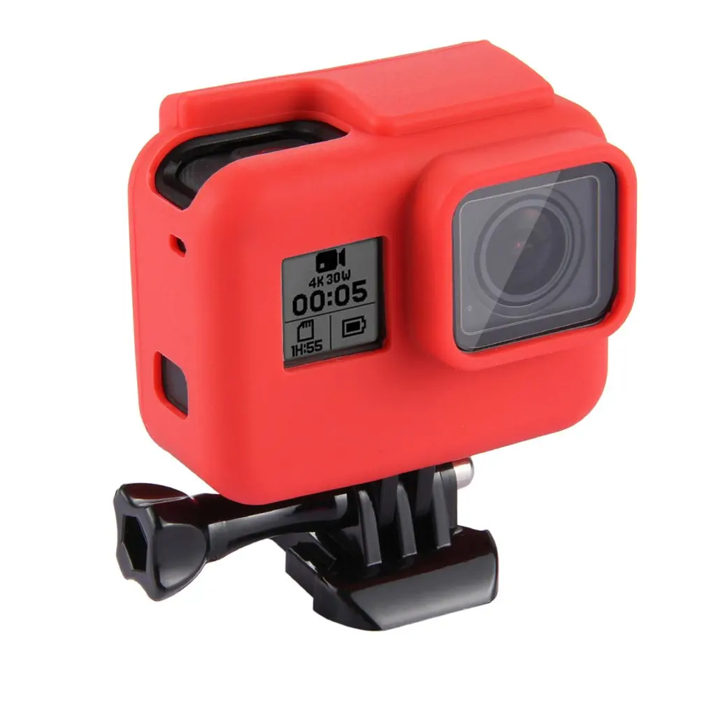 PULUZ для спортивной экшн-камеры Go Pro Аксессуары Силиконовый чехол кожи для Gopro Hero5 Камера для верховой езды оборудование противоударный Установка Pu190