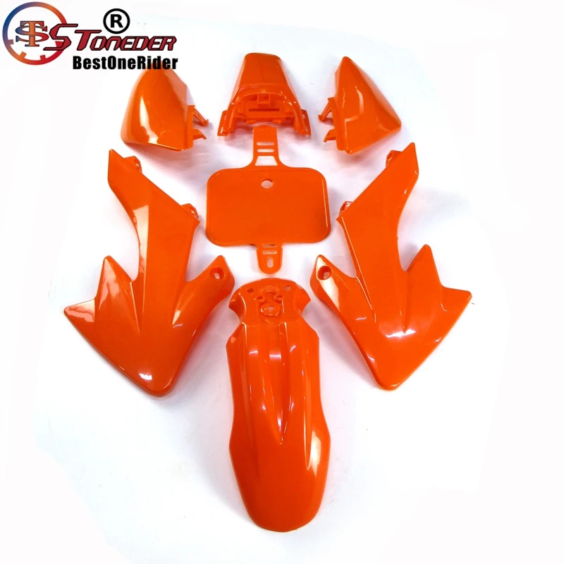 Оранжевый обтекатель STONEDER комплект пластиковых крыльев для 50cc 70cc 90cc 110cc 125cc 140cc 150cc