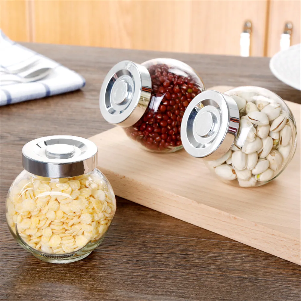 3 шт./компл. Скандинавская компактная прозрачная стеклянная банка для хранения