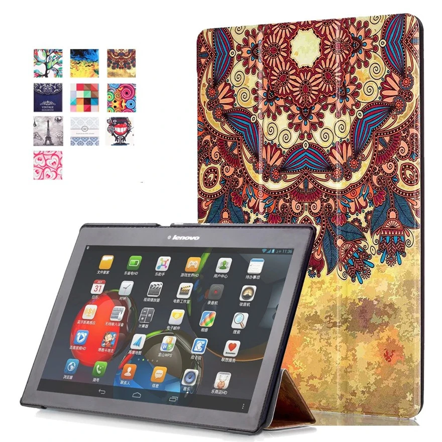 Ynmiwei для lenovo tab 2 a10-70 красочные print планшеты дело для lenovo tab 3 10 плюс tb3-x70l tab-x103 tab2 a10-70f умный дело