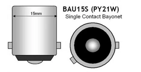 1 шт. BAU15S PY21W желтый автомобиль светодиодный лампы 33 5730 SMD Боковой габаритный