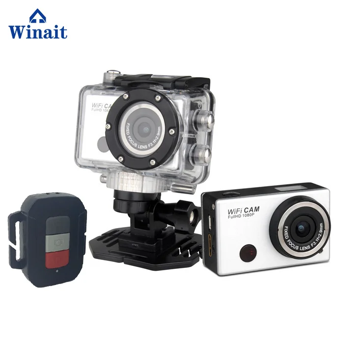 Winait 1000MAH full hd 1080p Водонепроницаемая цифровая экшн камера 12MP wifi Спортивная мини