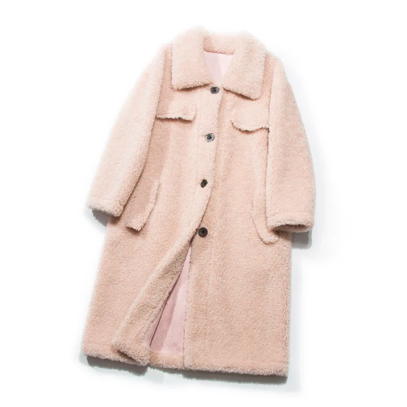 Новое пальто из овечьей шерсти шерстяное с мехом мериносовая шерсть | Женская