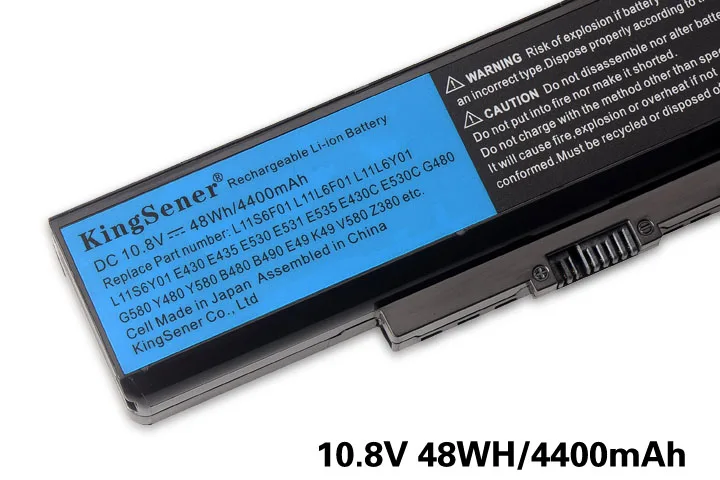 KingSener L11S6Y01 ноутбук Батарея для lenovo ThinkPad Y480 B480 B490 Y580 E430 E431 E435 E530 E540 E430C E535 L11S6F01 L11L6Y01